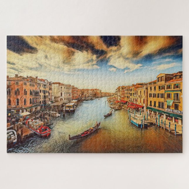 Venice grand canal with gondolas jigsaw puzzle (Horizontal)