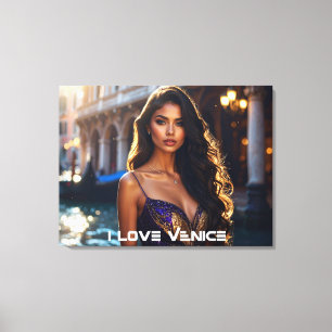 VENICE - I LOVE VENICE CANVAS PRINT