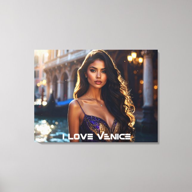 VENICE - I LOVE VENICE CANVAS PRINT (Front)