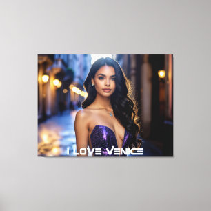 VENICE - I LOVE VENICE - ITALY CANVAS PRINT