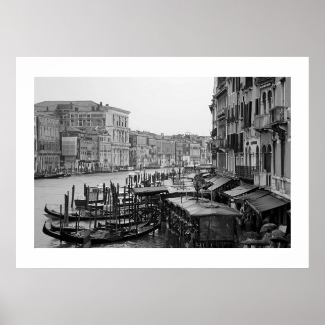 Venice in B&W Poster (Front)