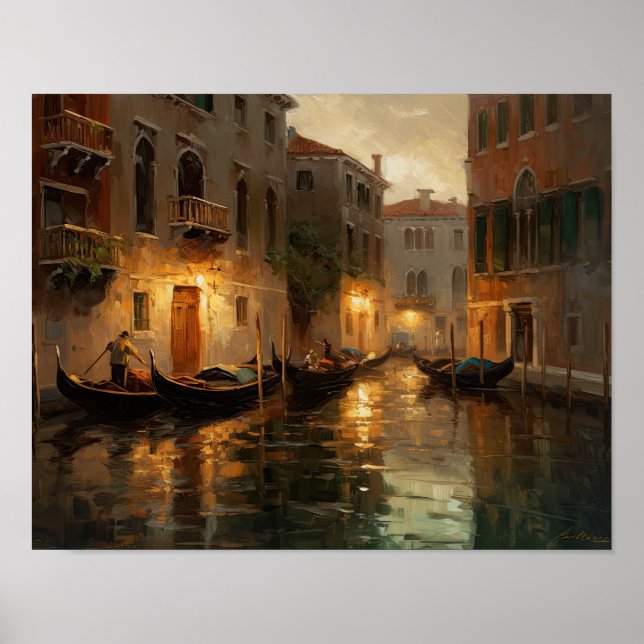 Venice Italie Paysage Art Imprimer Poster (Devant)