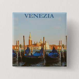 Venice Italy 2 Inch Square Button