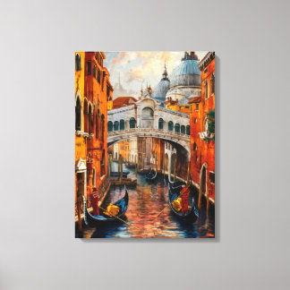 Venice, Italy Beautiful Painting Gift Canvas Print
