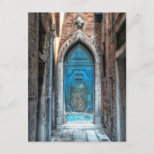Venice Italy Blue Door Post Card