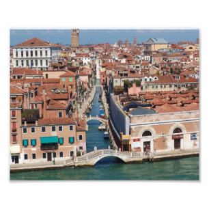 Venice Italy, Canals, Bridges, Boats Photo Print