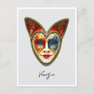 Venice Italy Carnival Gatto Masquerade Mask Postcard