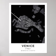 Venice Italy City Map Poster