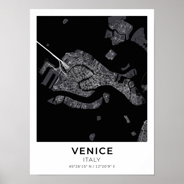 Venice Italy City Map Poster (Front)