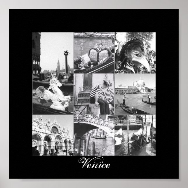 Venice Italy Collage Fine Art Print Poster (Front)