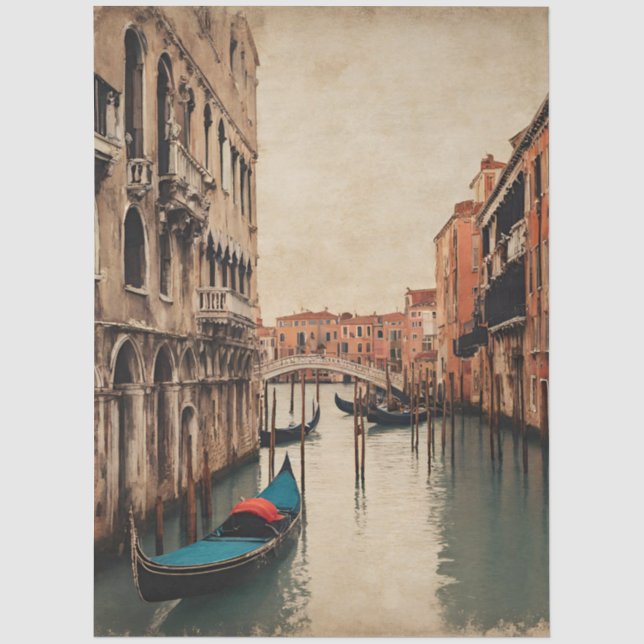 Venice Italy Decoupage  Tissue Paper (Front)
