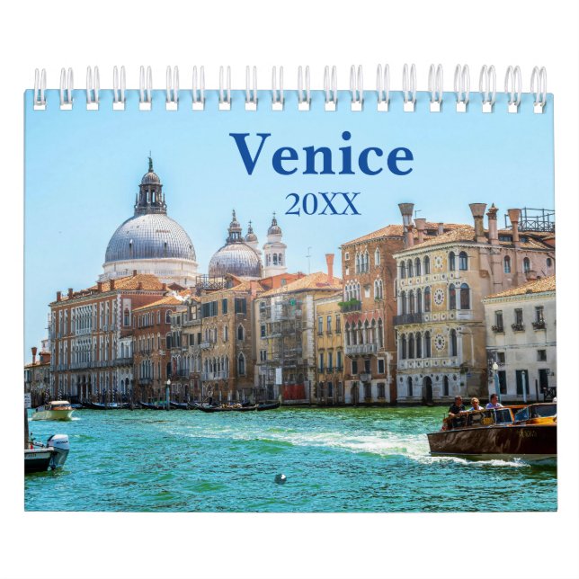 Venice Italy Europe Aesthetic Wall Calendar (Cover)