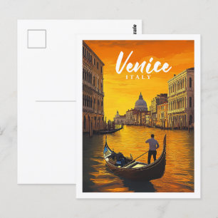 Venice Italy Famous Travel Place Postcard