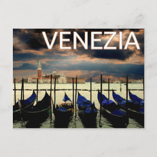 Venice Italy Gondolas Venezia Postcard