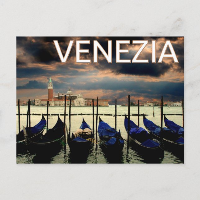 Venice Italy Gondolas Venezia Postcard (Front)