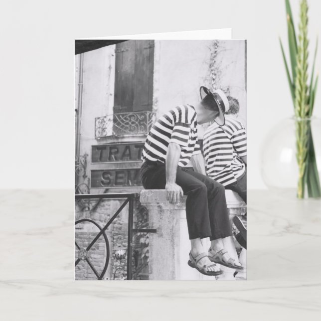 Venice Italy Gondolier Gondoliers Card (Front)