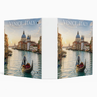 Venice Italy Grand Canal Gondola Sunset Binder