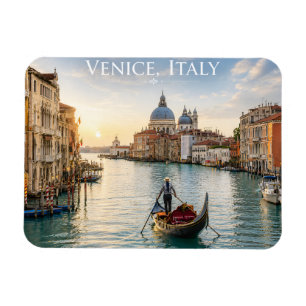 Venice Italy Grand Canal Gondola Sunset Magnet