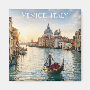 Venice Italy Grand Canal Gondola Sunset Magnet