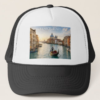 Venice Italy Grand Canal Gondola Sunset Trucker Hat