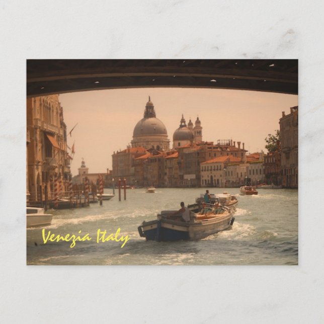 Venice Italy Grand Canal Vintage  Holiday Postcard (Front)