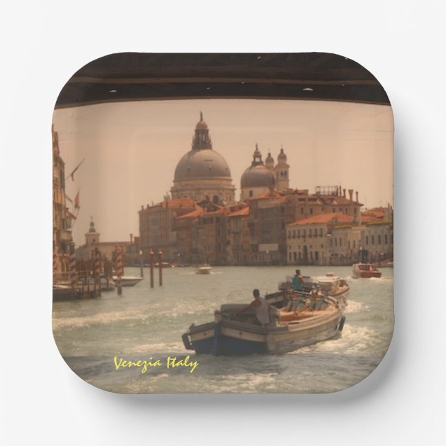 Venice Italy Grand Canal Vintage  Paper Plate (Front)