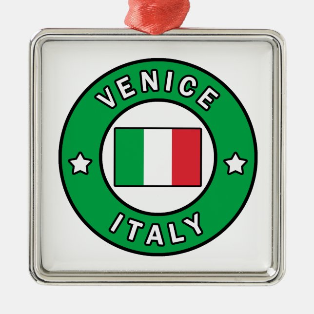 Venice Italy Metal Ornament (Front)