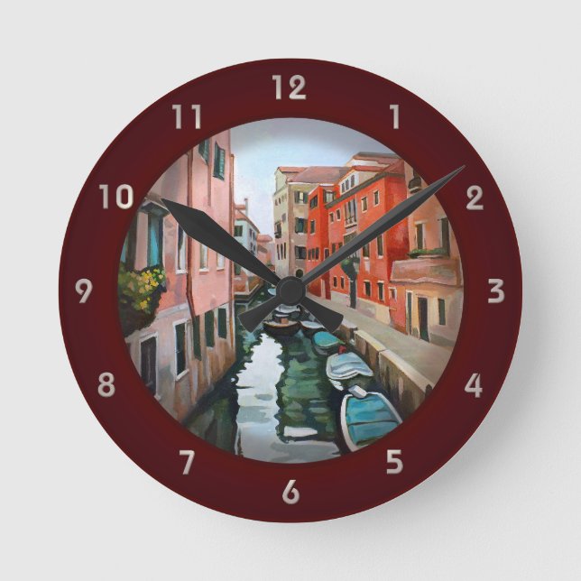 Venice, Italy - Navigation Canal Round Clock (Front)