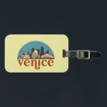 Venice Italy Retro City Skyline Cityscape Art Luggage Tag<br><div class="desc">Vintage and retro city design with beautiful skyline, tourist attraction and cityscape art. Cool skyscraper and building silhouette illustration merchandise for tourist and traveller. Perfect as souvenir to bring back home when travelling. Save the memory of your travel and vacation with family and friends. Background colour can be customized to...</div>