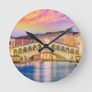 Venice Italy Round Clock