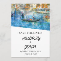 Venice Italy Save the Date Wedding Invitation