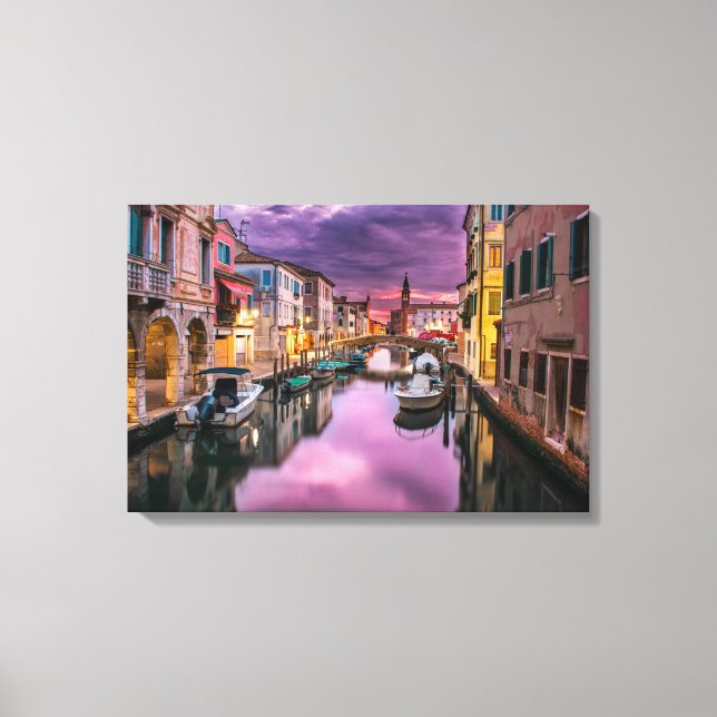 Venice, Italy Scenic Canal & Venetian Architecture Canvas Print (Front)