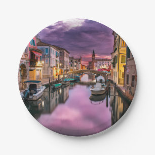 Venice, Italy Scenic Canal & Venetian Architecture Paper Plate