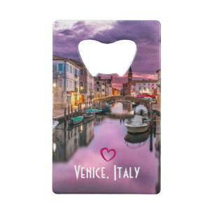 Venice, Italy Scenic Canal & Venetian Architecture Wallet Bottle Opener