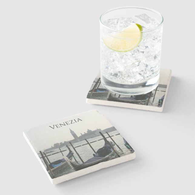 Venice Italy Stone Coaster (Side)