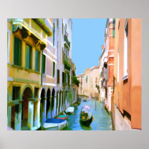 Venice Italy Street Scene Poster