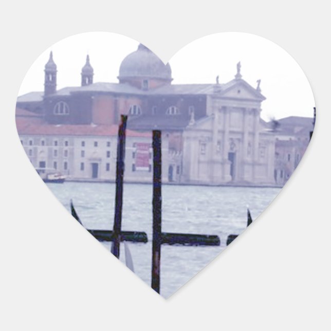 Venice Italy Travel Heart Sticker (Front)