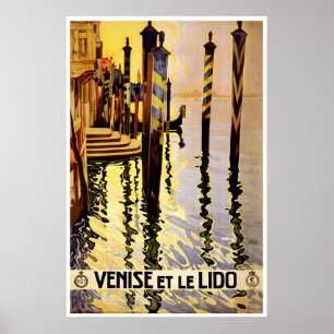 Venice Italy Travel Poster Italian Art Vintage