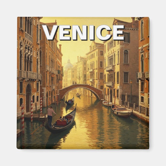 Venice Italy Travel Souvenir Painting Magnet (Front)