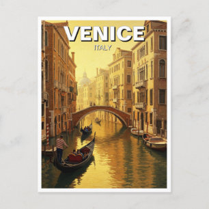 Venice Italy Travel Souvenir Painting Postcard