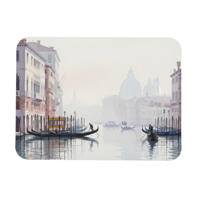 Venice Italy Travel Souvenir Watercolor Magnet (Horizontal)