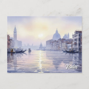 Venice Italy Travel Souvenir Watercolor Postcard