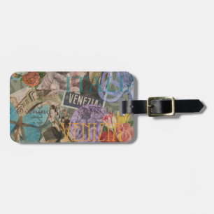 Venice Italy Travel Vintage Pretty Colorful Art Luggage Tag