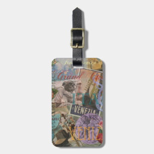 Venice Italy Travel Vintage Pretty Colourful Art Luggage Tag