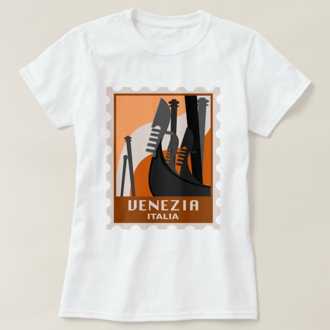 Venice Italy, Venezia Italia, Vintage Italian T-Shirt (Design Front)