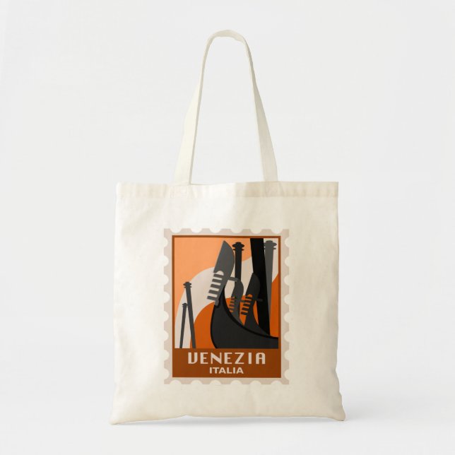 Venice Italy, Venezia Italia, Vintage Italian Tote Bag (Front)