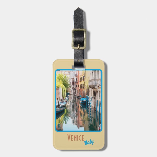 Venice, Italy Vintage Luggage Tag (Front Vertical)
