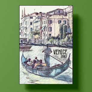 Venice Italy Vintage style Travel Wanderlust Poster