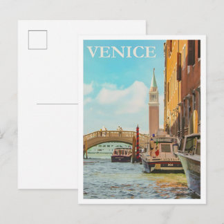 Venice Italy Vintage Travel  Postcard