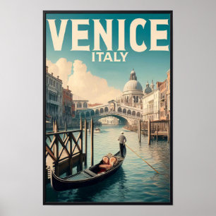 Venice Italy Vintage Travel Poster